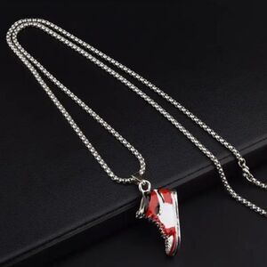 Red & Whit Sneaker Necklace